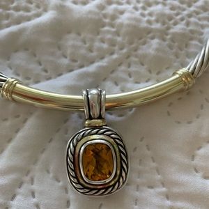 David Yurman cable necklace and pendant set